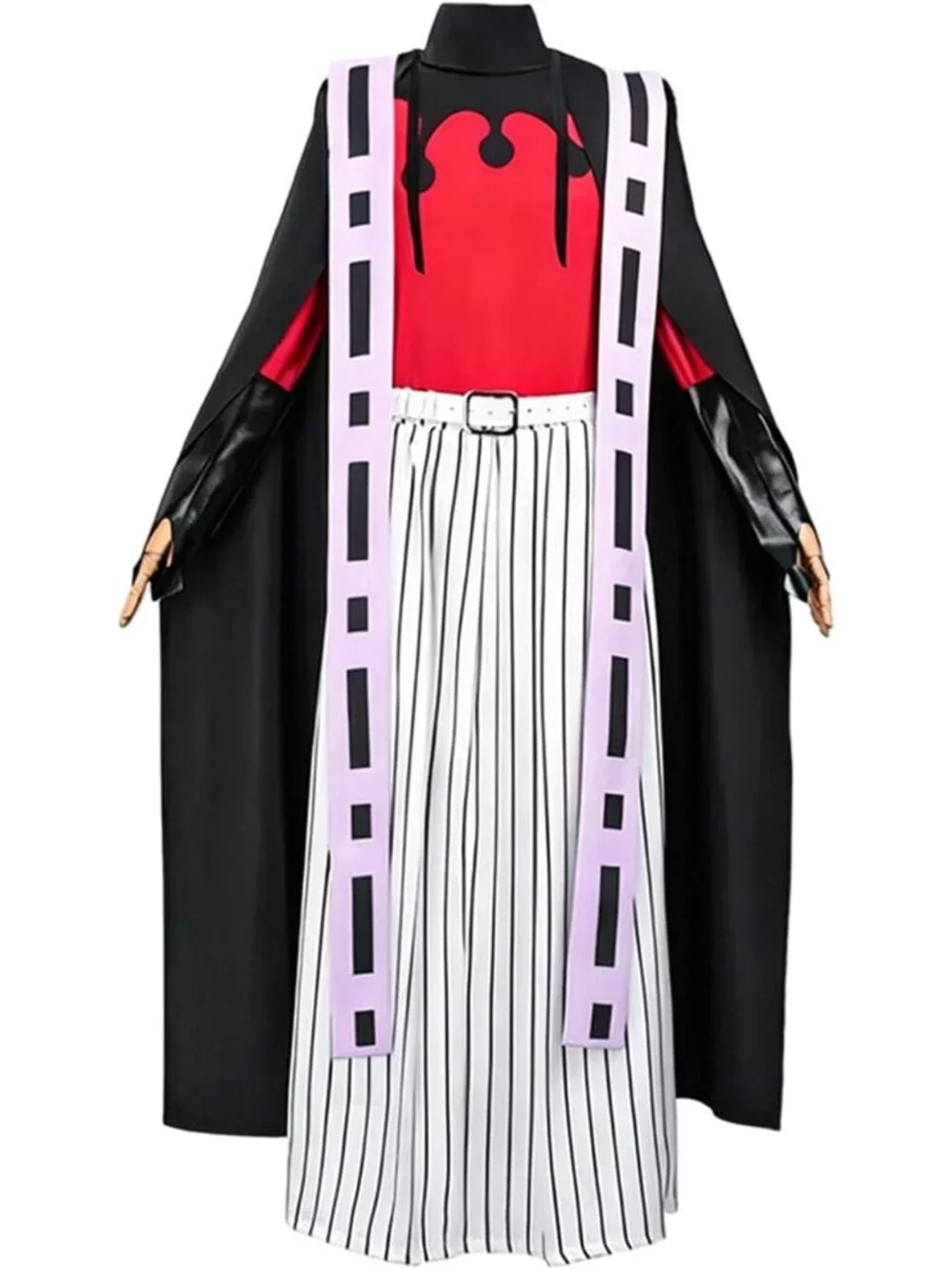 Adult Black Cape & Red Top Pants Set - Halloween Costume, Stage Performance